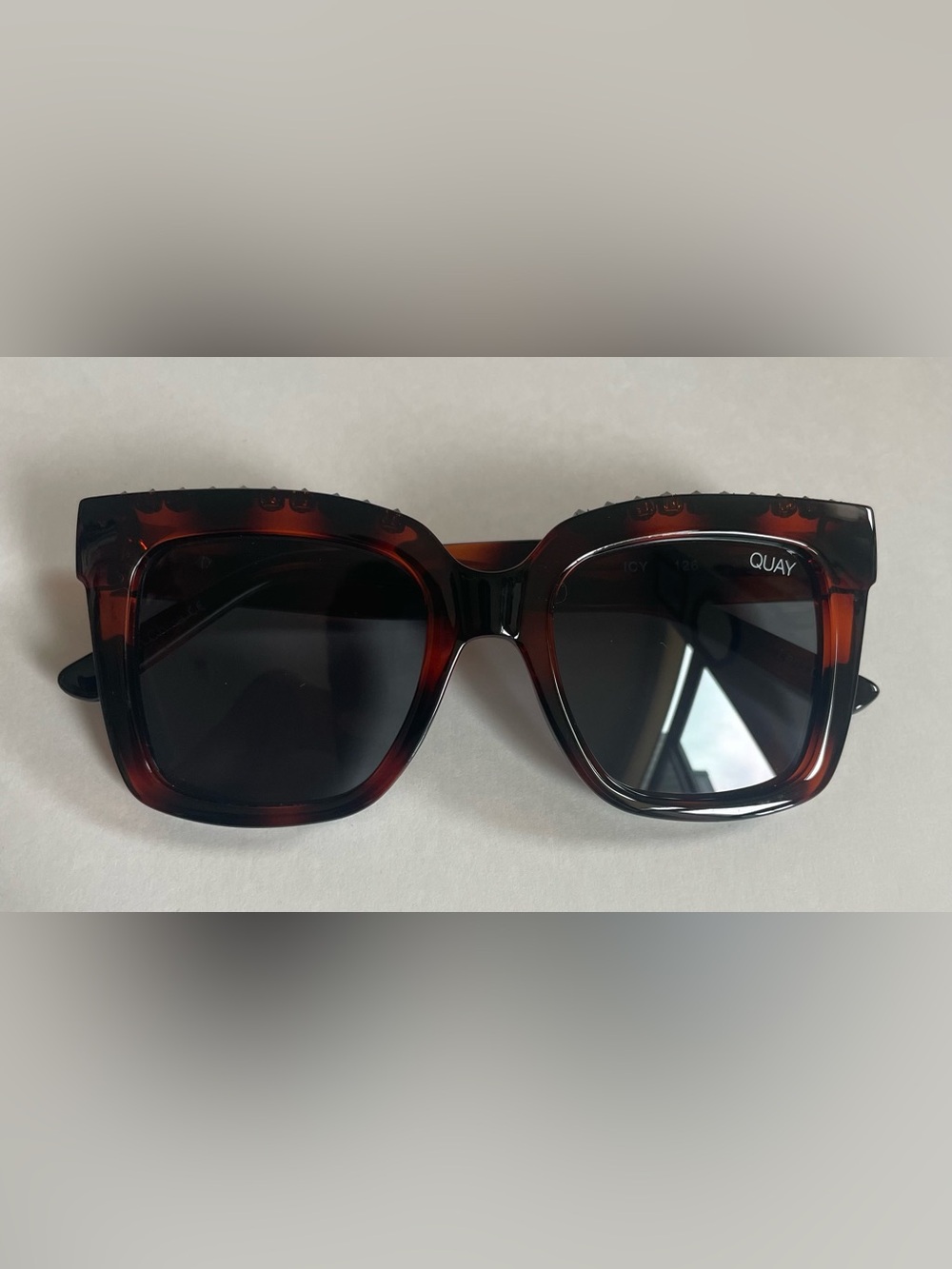 Quay Australia Tortoiseshell Oversized Square Sunglasses - Discontinued Style